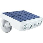 Lampe solaire extrieur tanche orientable avec dtecteur de mouvement, panneau a recharge rapide haute ...