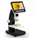 Microscope, microscope num�rique de 4, 3 pouces, r�solution 50x - 1000x, microscope usb avec 8 lumi�res ...