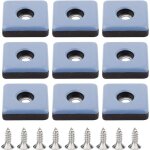 Patins de meubles en t�flon 24 pi�ces, pieds de chaise de 25 mm avec vis, patins de chaise carr�s � visser, ...