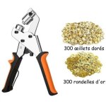 Pince emporte pice, pinces  oeillets, kit professionnel de perage  oeillets, 300 pices (diamtre ...
