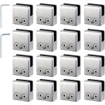 Lablanc - pinces à verre, 16 pièces en acier inoxydable 304 de 8 à 10 mm, supports de verre réglables ... Lablanc - pinces à verre, 16 pièces en acier inoxydable 304 de 8 à 10 mm, supports de verre réglables ...