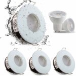 Set de 4 spots encastrés led ip65 étanches, 5w 3000k blanc chaud spot encastré pour salle de bain et ... Set de 4 spots encastrés led ip65 étanches, 5w 3000k blanc chaud spot encastré pour salle de bain et ...