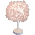 Soie fleur rose lampe de chevet lampe de chevet abat - jour moderne lgant plume table bureau lampe ...