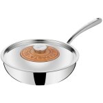 Lagostina - poêle wok inox 26cm avec couvercle 011204042026 Lagostina - poêle wok inox 26cm avec couvercle 011204042026