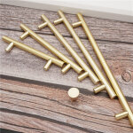 Laiton bross� poign�es de porte de meuble de cuisine boutons de barre en t en acier inoxydable entraxe ...