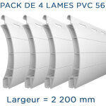 Lakal pack 4 lames - 2200mm - pvc56 - blanc - aj