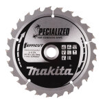 Lames carbure 'efficut' pour bois, pour scies radiales � batterie makita