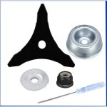 Lame de d�broussailleuse avec kit d'entretien d'accessoire d'adaptateur de lame de tondeuse � gazon