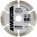 Lame diamantée diamètre 85 mm dents pour scie circulaire worx coupe carrelage Lame diamantée diamètre 85 mm dents pour scie circulaire worx coupe carrelage