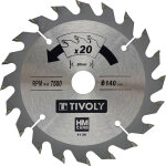 Lame de scie circulaire ? �140mm ? 20 dents en carbure ? pour scie portative ? pour d�coupe du bois ? ...