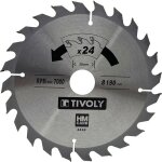 Tivoly - lame de scie circulaire ? �190mm ? 24 dents en carbure ? pour d�coupe du bois dur ? pour d�coupe ...