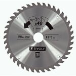 Tivoly - lame de scie circulaire ? �210mm ? 40 dents en carbure ? pour d�coupe du bois dur ? pour d�coupe ...