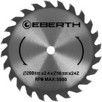 Lame de scie circulaire en acier avec dents en carbure pour la coupe du bois (diamtre 200mm, alsage ...