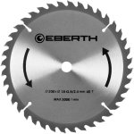 Eberth ? lame de scie circulaire pour bois dur �200mm al�sage 16mm 40 dents carbure ? coupe nette et ...