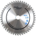 Lame de scie circulaire hm universelle d. 254 x al. 30 x �p. 2, 8 / 1, 8 mm x z48 tp n�g pour alu / bois ...