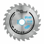 Diamwood - lame de scie circulaire portative hm d�bit d. 160 x al. 30 x �p. 2, 2 / 1, 4 mm x z18 alt ...
