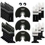 Lame de scie oscillante, 23pcs, outil multifonction accessoires kit pour plastique, bois, m�tal, universelle ...