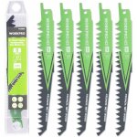 Lame de scie sabre 5 pi�ces, accessoires de scie sabre pour bois huimide, coupe rapide 152 mm 5tpi avec ...