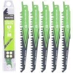 Lame de scie sabre 5 pices, accessoires de scie sabre pour bois huimide, coupe rapide 152 mm 5tpi avec ...