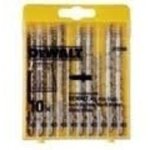 Lames de scie sauteuse pour bois et m�tal en t dewalt dt2294 - qz en coffret de 10 lames
