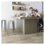 Gerflor - lame de sol pvc clipsable effet bois dew beige 1. 93 m