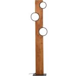 Lamp cheesy lampadaire led 140cm noir mat / bois marron 20 w led intgr - brilliant