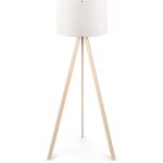 Wellhome lampadaire 115 cm. blanc / chne, type e 27 -  tanganica