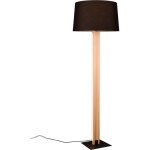 Lampadaire 1xe27 max 40w led smd 10w 1200lm 3000k bois et tissu noir - trio - rahul 81812062 81812062 ...