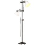 Lampadaire avec 2 abat - jour blanc e27 fonte vidaxl