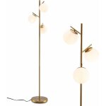 Costway - lampadaire  3 globes, lampe sur pied moderne avec interrupteur  pied et poteau mtallique, ...