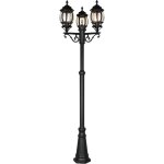Lampadaire 3xe27 max 60w ip44 fonte daluminium noir mat - trio - elvo 82791118 82791118 82791118 82791118 ...