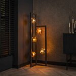 Lampadaire 5 lampes en verre dor�, cuivr� et chrom� - amp