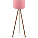 Lampadaire avec 70% mdf / 30% pvc tissu couleur rose marron