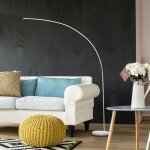 Bobochic - lampadaire arc 147x40x185 cm en m�tal blanc