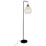 Lampadaire arc dlia en mtal noir et corde, h 149, 5 cm ? design lgant et luminosit ambiance, livraison ...