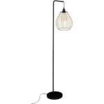 Lampadaire arc d�lia en m�tal noir et corde, h 149, 5 cm ? design �l�gant et luminosit� ambiance, livraison ...