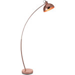Lampadaire arco m�tal arc lampe de sol sur pied abat - jour rose dor� vn - l00025 - eu