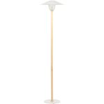 Beliani - lampadaire en bois  abat - jour conique blanc moderne pour salon etude moppy