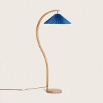 Lampadaire bois luanda bleu fonc�
