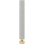 Lampadaire colonne sur pied bois contemporain h. 120 cm abat - jour lin gris