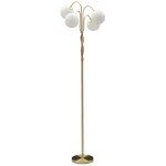 Lampadaire design 4 sph�res  glamy  176cm blanc & or