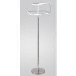 Lampadaire led 167 cm design abstrait pied m�tal chrom� - square