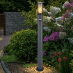 Lampadaire dtecteur de mouvement borne lumineuse extrieur lampes de jardin anthracite ip44, lampadaire ...