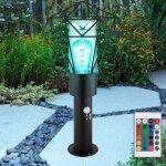 Lampadaire avec d�tecteur de mouvement lampadaire t�l�commande dimmable lampe d'ext�rieur capteur, grille ...