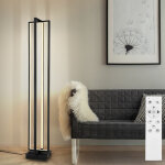 Lampadaire dimmable lampe de salon avec tlcommande led colonne lumineuse circuit cct, mtal, 1x led ...