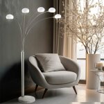 Lampadaire lampadaire dimmable spot en verre variateur lampadaire salon moderne, pied en marbre, 5x e14, ...