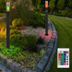 Lampadaire dimmable avec t�l�commande lampadaire led ext�rieur avec d�tecteur de mouvement jardin en ...