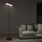 Lampadaire dimmer lampadaire led noir uplight dimmable, fonction tactile, spot rglable, 1x led 21w 1700lm ...