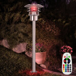 Lampadaire extrieur lampadaire de jardin lanterne de chemin lampadaire, tlcommande  intensit variable, ...