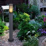 Lampadaire clairage extrieur lampadaire fume anthracite extrieur lampadaire de jardin, plastique ...
